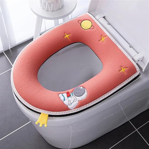 Coussin de salle de bain bleu avec poignée housse de siège de toilette - 5