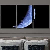 3 Piece Framed Canvas Wall Art Lunar Eclipse Canvas Prints Home Artwork Decoration for Living Room,Bedroom - 16