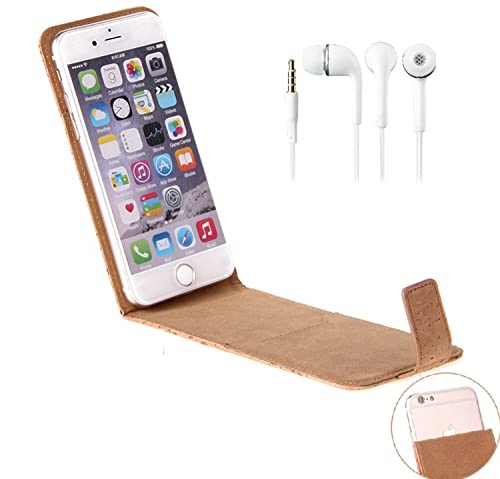 K-S-Trade Housse pour Wiko T50 Compatible avec Wiko T50 Housse Coque De Liège Étui Protection Sac Cas Sacoche Couvercle Pouchette Protecteur Shell Flip Cover 1x + ÉCOUTEURS -