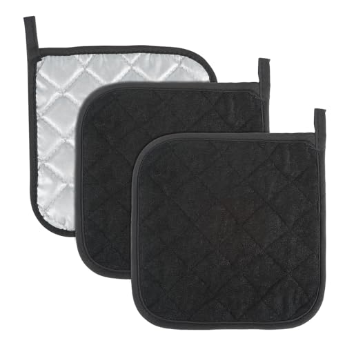 Gjinxi 3Pcs Pot Holders for Kitchen, Heat Resistant Cotton Potholders, Basic Terry Oven Hot Pads, Trivets for Cooking and Baking Gjinxi 3Pcs Pot Holders for Kitchen, Heat Resistant Cotton Potholders, Basic Terry Oven Hot Pads, Trivets for Cooking and Baking