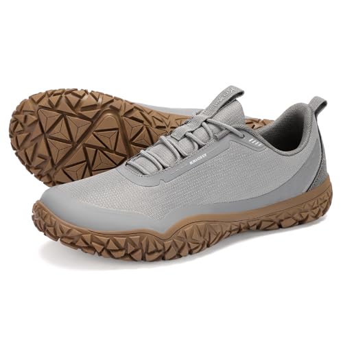 Kricely Barefoot Trail Running Shoes Men Comfortable Walking Sneakers Zero Drop Minimalist Gym...