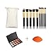 Pure Vie® Pro 10 Pcs Pennelli Trucco + 1 Spugnetta Fondazione Puff + 15 Colori Correttore Cosmetico Camouflage Palette Trucco - Adattabile a Uso Professionale che Privato