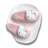 Anime hair clip Cute Kitty Hair clip Pack of 2 y2k kawaii hair clip kitty hair pin Kitty hair tie (Fluffy Pink)