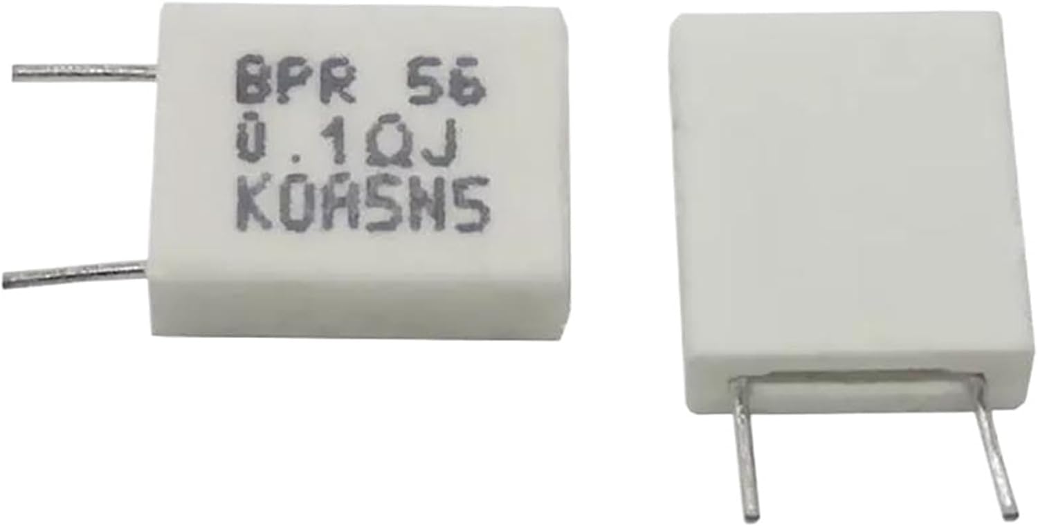 10PCS BPR56 5W 0.001 0.1 0.15 0.22 0.25 0.33 0.5 Ohm Non-Inductive Ceramic Cement Resistor 0.1R 0.15R 0.22R 0.25R 0.33R 0.5R(0.25 ohm)