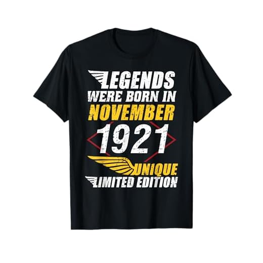 Cumpleaños Noviembre 1921 Edición Limitada Regalo Vintage Camiseta