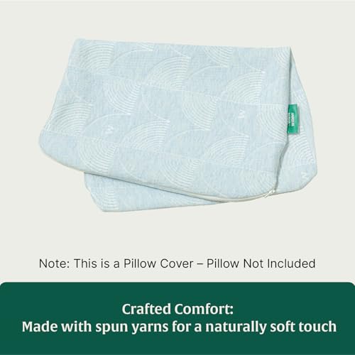 Image of The White Willow Soft Fabric Pillow Case 15 inch L x 13 inch W x 4.3 inch H, Washable, Removable Zippered Pillow Cover Only - Green