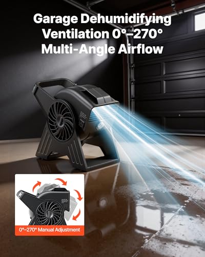Image of VEVOR Blower Fan, 13 in Portable Utility Floor Fan, 300 CFM, 3 Speeds, Multi-Angle Airflow, Lightweight Portable High Velocity Air Mover, for Drying, Dehumidifying, Carpets, Air Circulation, Cooling