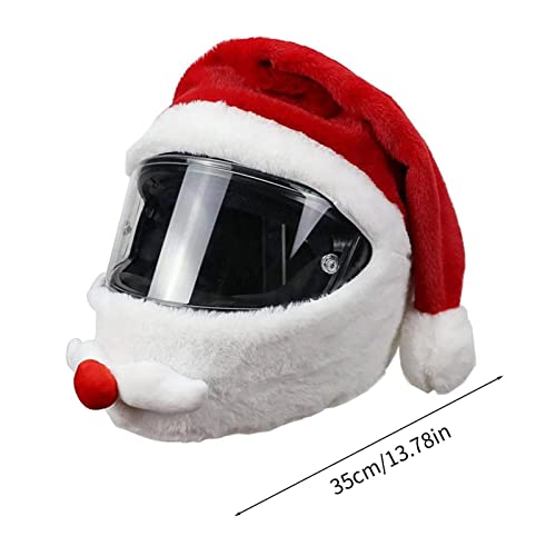 Dicetris Copri casco moto Babbo Natale, copricasco...