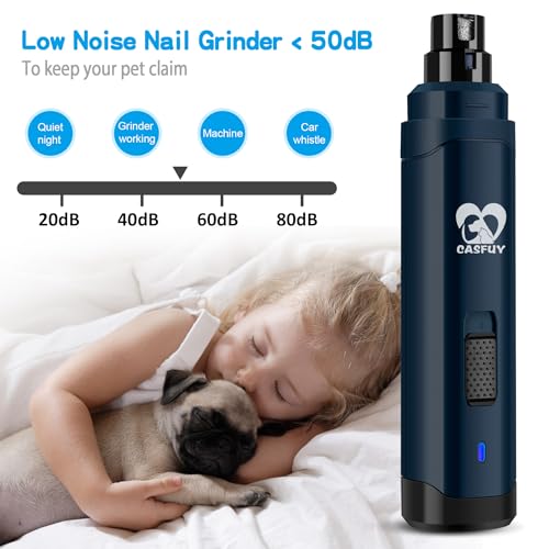 Casfuy 169820202116995 Dog Nail Grinder Upgraded - Professional 2-Speed Electric Rechargeable Pet Nail Trimmer Painless Paws Grooming & Smoothing For Small Medium Large Dogs & Cats thumb #3