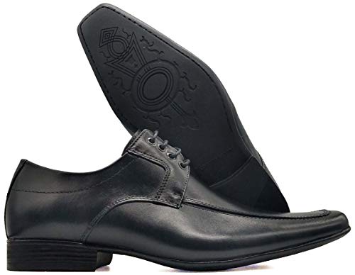 Sapato social masculino couro sola borracha Confortavel MOD 400 Cor:Preto;Tamanho:40