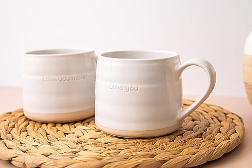 MIKASA Stoneware 2pc 380ml Cosy Mugs, 'I Love You', Gift Boxed, White, 9.7 cm (W) x 8.1 cm (H) - Image 4