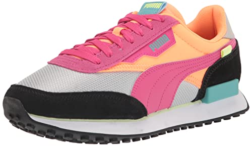 PUMA Womens Future Rider Soft Lace Up Sneakers Shoes Casual - Orange, Pink