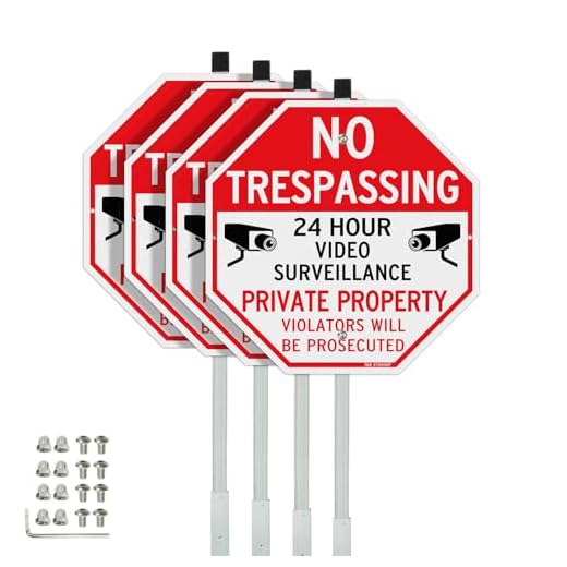Durable No Trespassing Video Surveillance Signs