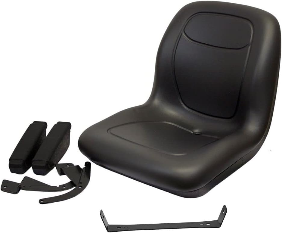 RAParts AM107759 One New Black Seat Fits Kubota L48 L3010 L3410 L3710 L4310 L4610