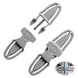KOHVAN 2 Stück Abschnallschutz Kindersitz, Kindersitz Gurt Sicherung Brustclip für Babys, Sicherheitsgurt Schnalle für Kinderautositz, Gurtsicherung Kinder Abschnallschutz, Grau (15 x 4,5 cm)