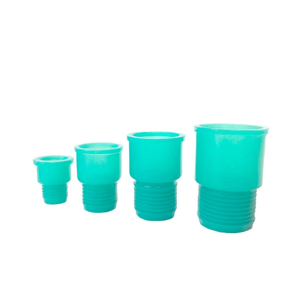 Prama Seal Silicon Rubber Turnover Flange Septa (B-14/19/24/29) Green Silicone Septa, Pack of 4