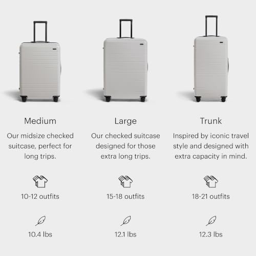 Image of Away Trunk Checked Luggage - 31-Inch Lightweight Hardside Suitcase with 360 WhisperGlide Spinner Wheels, Interior Compression System, TSA-Accepted Lock - Cloud Gray