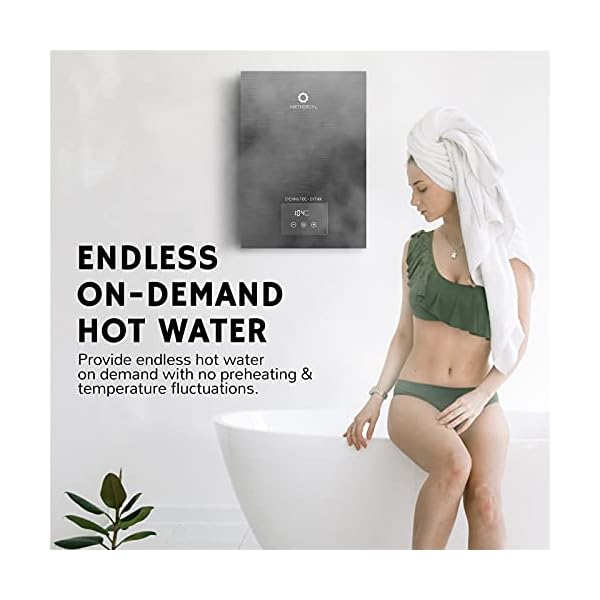 Airthereal Electric Tankless Water Heater 18kW, 240Volts - Endless On-Demand Hot Water - Self Modulates to Save Energy Use - Small Enough to Install Anywhere - for 2 Showers, Evening Tide series - Image 3
