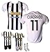 Sportbaer Maillot football blanc Cuadrado 11 Saison 2021/2022 Réplique autorisée Taille enfant et adulte. Choisissez si ajouter un short noir ou blanc et des chaussettes