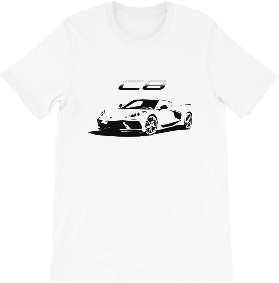 2020 Sports Car C8 8th Generation Graphic T-Shirt | Car Enthusiast Gift White