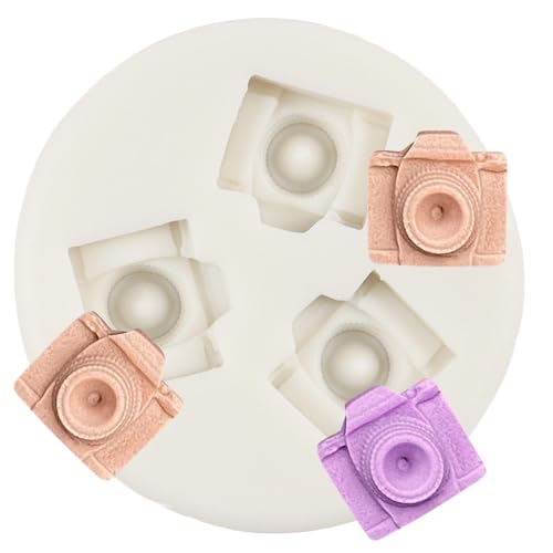 QDMOLDS 3 Cavity Camera Silicone Molds Camera Chocolate Candy Fondant Mold