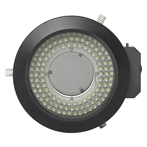 顕微鏡 顕微鏡照明器 120個 LEDリングライト 直径62mm 偏光子付き 調整可能な光源 偏光ランプ 実体顕微鏡ビデオ顕微鏡に適合(LED Light)