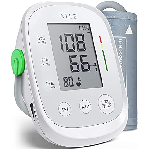 [2022] AILE Blood Pressure Machine for Home Use, Blood Press Machine for Home Use, Blood Pressure Monitor Upper Arm Large Cuff 8.7”-16.5” (Blood Pressure Monitor Large Cuff), 2 * 99 Reading Cover