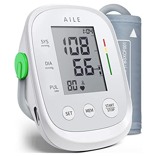 AILE Tensiómetro de Brazo Digital, Medidor Tension Arterial, Monitor De Presión Del Brazalete Tensiómetro 22cm-42cm, Aparato Para Medir La Tension Arterial (Blanco)