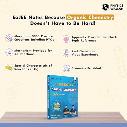 Image of PW EaJEE Handwritten Notes For Organic Chemistry By Rohit Sir & SKC Sir For JEE Main & Advanced | Chapterwise and Topicwise Notes | Handpicked Practice Questions & PYQs