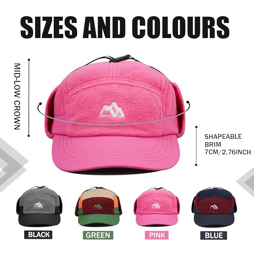 Gorra de béisbol invierno con orejeras contra el viento helado 2