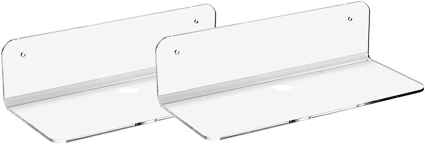 BETOOKY Intelligent Audio Stand Wall-Mounted Speaker Shelf Acrylic Bracket 2pcs for Office and Game Room Storage