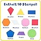 READY 2 LEARN Giant Stampers - Geometrische Formen - Ausgefüllt - 10er Set - Leicht zu haltende Schaumstoffstempel für Kinder