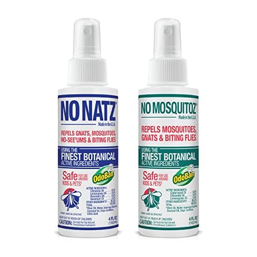 No Natz / NO MOSQUITOZ | Gnat, Mosquito and Biting Flies Repellant (4oz. - 2pk.) | Effective Personal Botanical Bug Spray | Hand-Crafted DEET-Free Hypoallergenic | Non-Greasy Formula