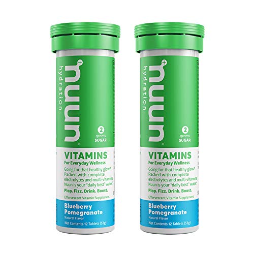 Nuun Vitamins: Blueberry Pomegranate Hydration Supplement (2 Tubes of 12 Tabs)2 Nuun Vitamins: Blueberry Pomegranate Hydration Supplement (2 Tubes of 12 Tabs)2
