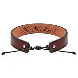 JoycuFF You Are Loved Best Friend Gift for Men Women Him Boyfriend Guys Brother in Law Classmate Meaningful Unique Funny Gift Inspirational Wrap Bracelets Leather Graduation Birthday Thanksgiving Day