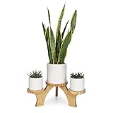 Bamboo Plant Stand Indoor - Corner Plant Stands for 4 Indoor Plants - Modern Multi -Tiered Wood Plant Stand - Plant Holder for Multiple Plants - Wooden Planter Stand for Flower Pots and Plants