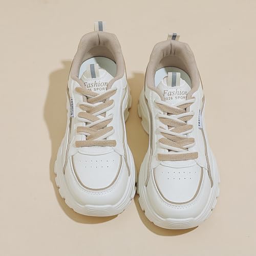 NCNDB Women's Fashion Super Chunky Sport Sneakers Lace Ups Trainers Running Shoes for Girls3