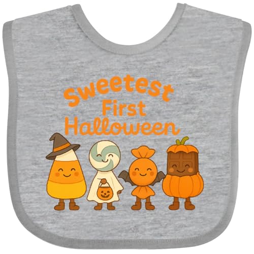 inktastic Sweetest First Halloween Cute Candy Characters Baby Bib
