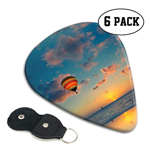 Hot Air Balloon Sunset Lot de 6 médiators pour guitare acoustique, guitare électrique, basse, ukulélé – fin, moyen et… - Les Beatles, Paul McCartney, John Lennon, RIngo Starr, George Harrison Hot Air Balloon Sunset Lot de 6 médiators pour guitare acoustique, guitare électrique, basse, ukulélé – fin, moyen et… – Image 3