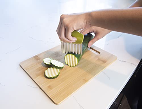 Joie Crinkle Cutter / Wavy Knife For Any Vegetable, Great Crinkle Cutter For Veggies, Stainless Steel Blade, Colors Vary #TOP1