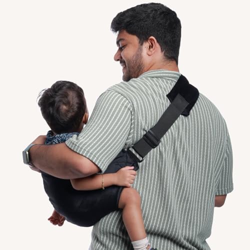 Image of Snugs Ergonomic Baby Carrier | Side Carrier | Hip Carrier | Toddler carrier | Sling carrier | Breathable and Lightweight Fabric | Adjustable Straps | Suitable for 8 Months to 4 Years | Supports Up to 20 Kg | Multicolor (Black)