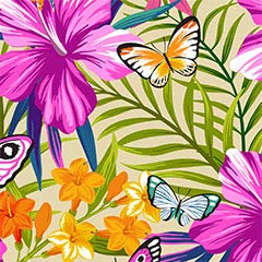 Abs Novelties Butterfly Garden Pattern Double Cushion (Purple) Standard #TOP5