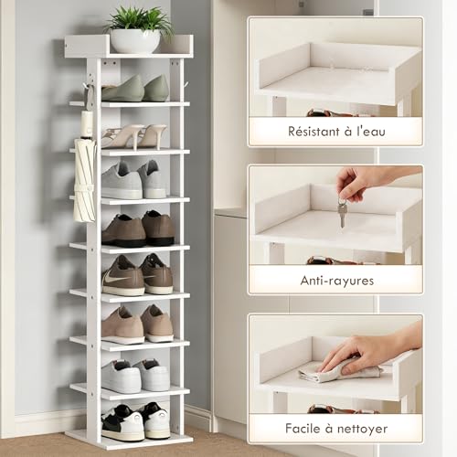 Meuble de rangement chaussures compact pour petits espaces - 8
