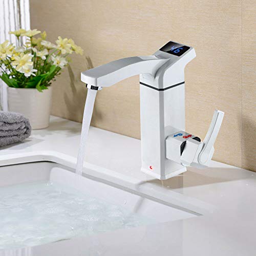 Preisvergleich Produktbild Sofortiger Elektrische Wasserhahn,3000W Warmwasserbereiter Heizung Wasserhahn mit LED Temperaturanzeige,für Küche und Bad