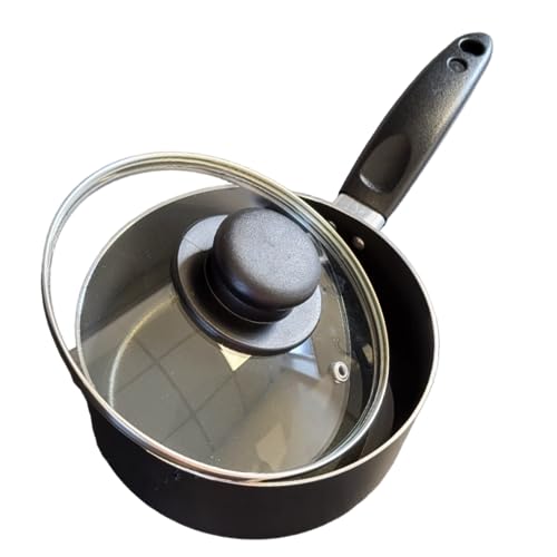 BlessTrade 16/18/20/22 cm Saucepan with Glass Lids Non Stick for Egg Spaghetti Soups (22 cm) - Image 3