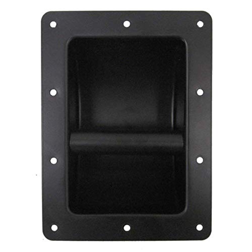 Miyako Recessed Speaker Cabinet Bar Handles - 9" X 7" - High Strength Black Metal Holder With Precision Drill Holes Ideal For Upgrading Or Replacing Your Damaged Handles On Large Boxes 1 Pair (21-823) #TOP1