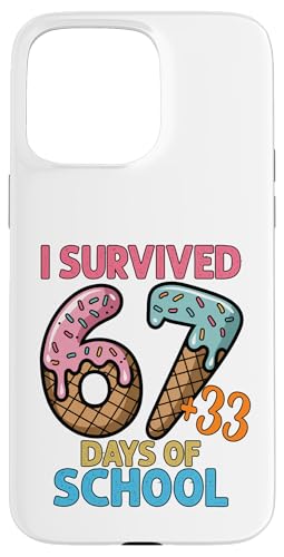 I Survived 100Days of School 67+33 �X�}�z�P�[�X iPhone 15 Pro Max �p