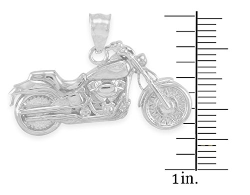 Claddagh Gold Sterling Silver Polish Biker Charmed Biker Charm Motorcycle Pendant2