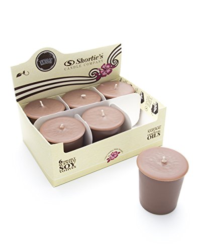 Chocolate Fudge Brownie Soy Votive Candles - Scented With Natural Fragrance Oils - 6 Brown Natural Votive Candle Refills - Bakery & Food Collection #TOP27