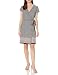 Lark & Ro Women's Short Sleeve Wrap Dress, Black/Blush Dot, Large